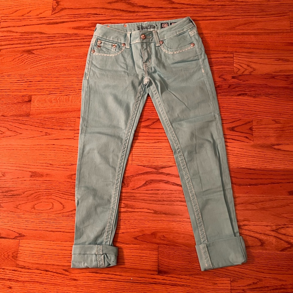 Miss Me Size 27 Skinny Jeans Turquoise NWOT